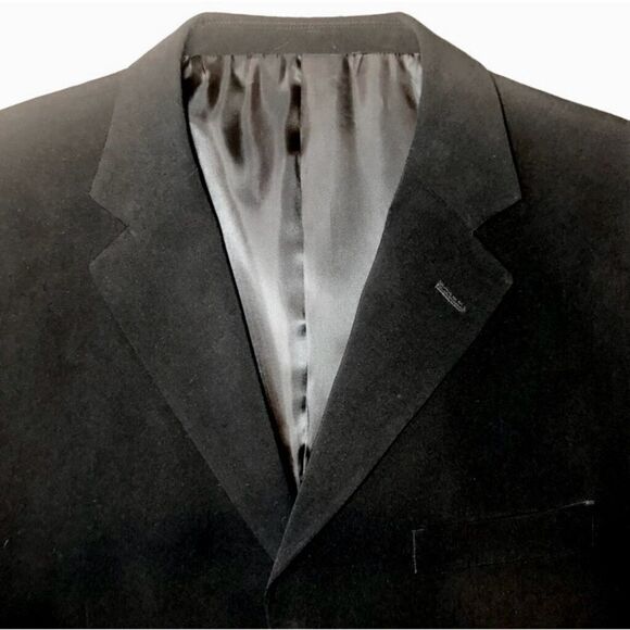 Fazzisport Three Button Suit Jacket in Black Men’s 44R - Picture 2 of 12